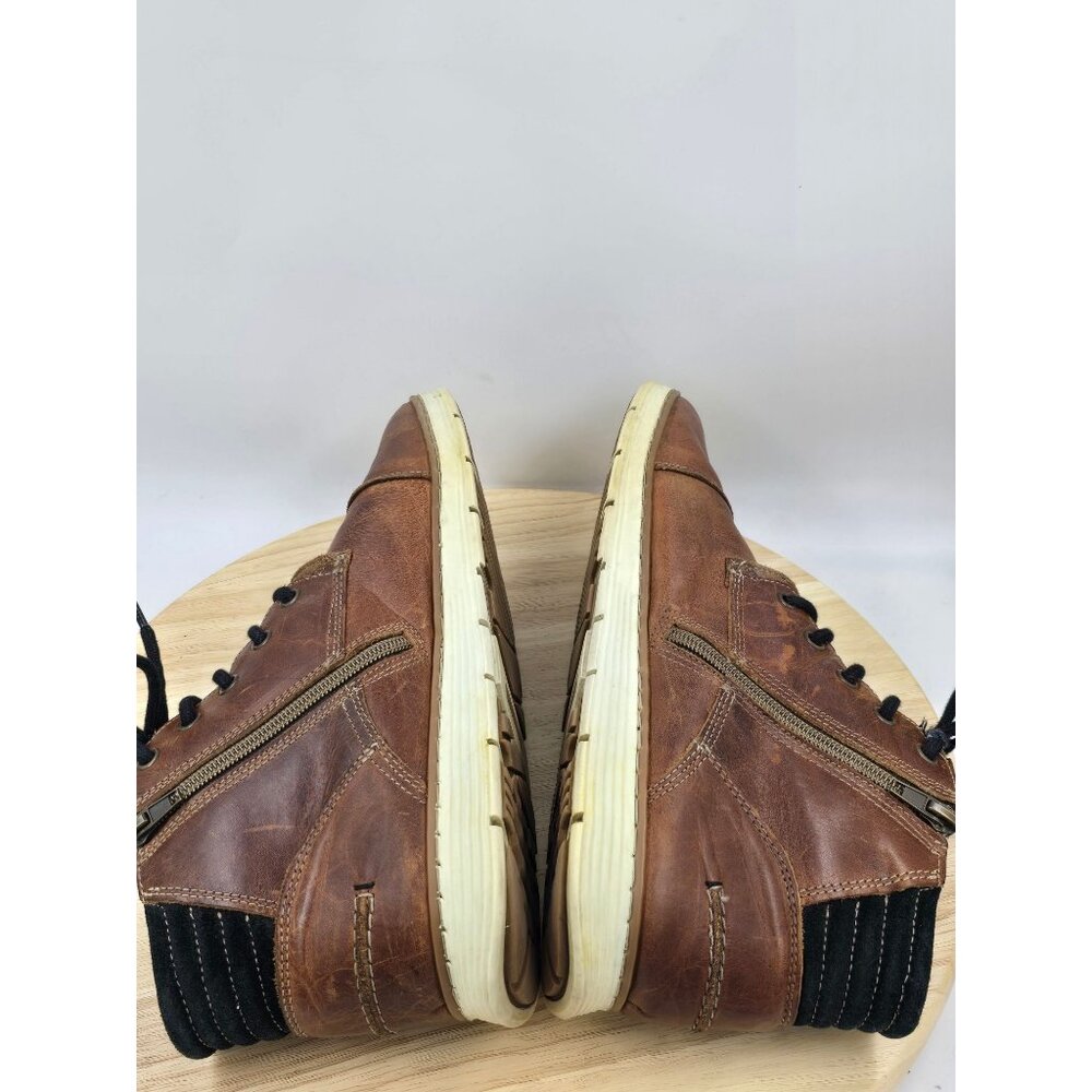 BULL BOXER Adyn Boot Mens Leather Side Zip Lace Up Sneaker Shoes Portugal sz 10 - Picture 6 of 9
